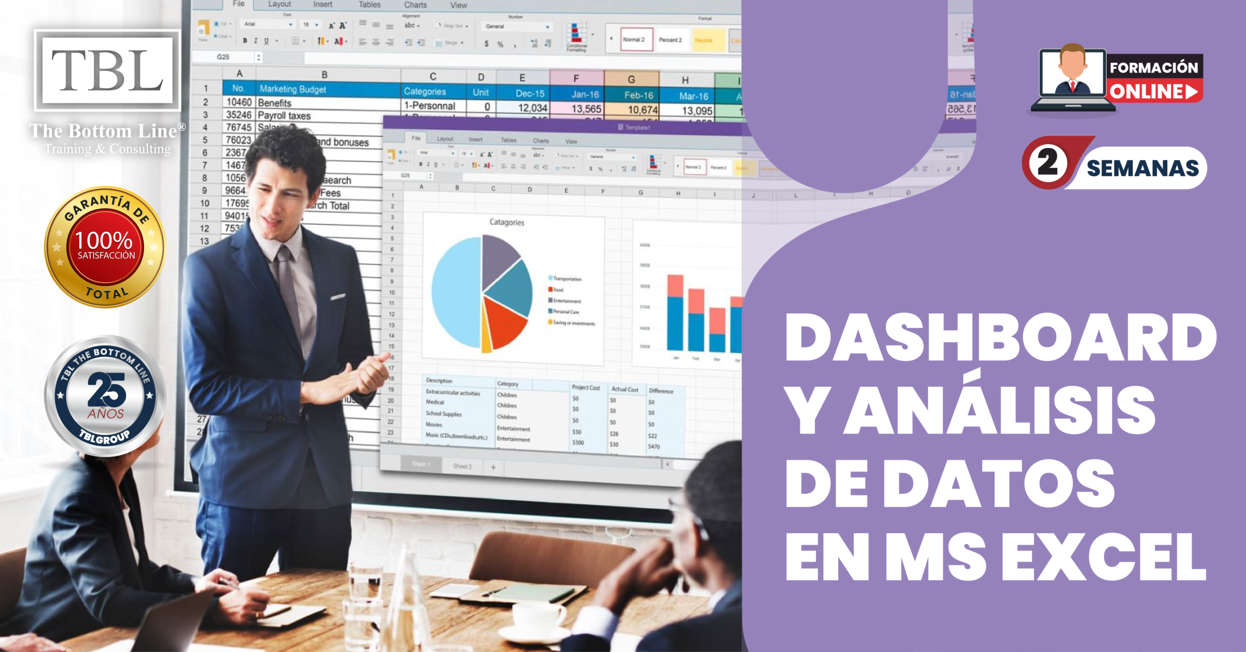 Dashboard y Análisis de Datos en MS Excel